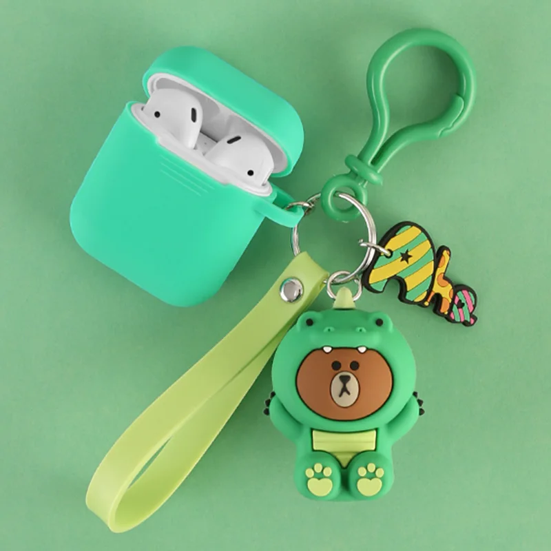 

Cute Cartoon Silicone Case for Apple Airpods 1 2 Case Accessories Bluetooth Earphone Bag Protective Cover Doll Decoration