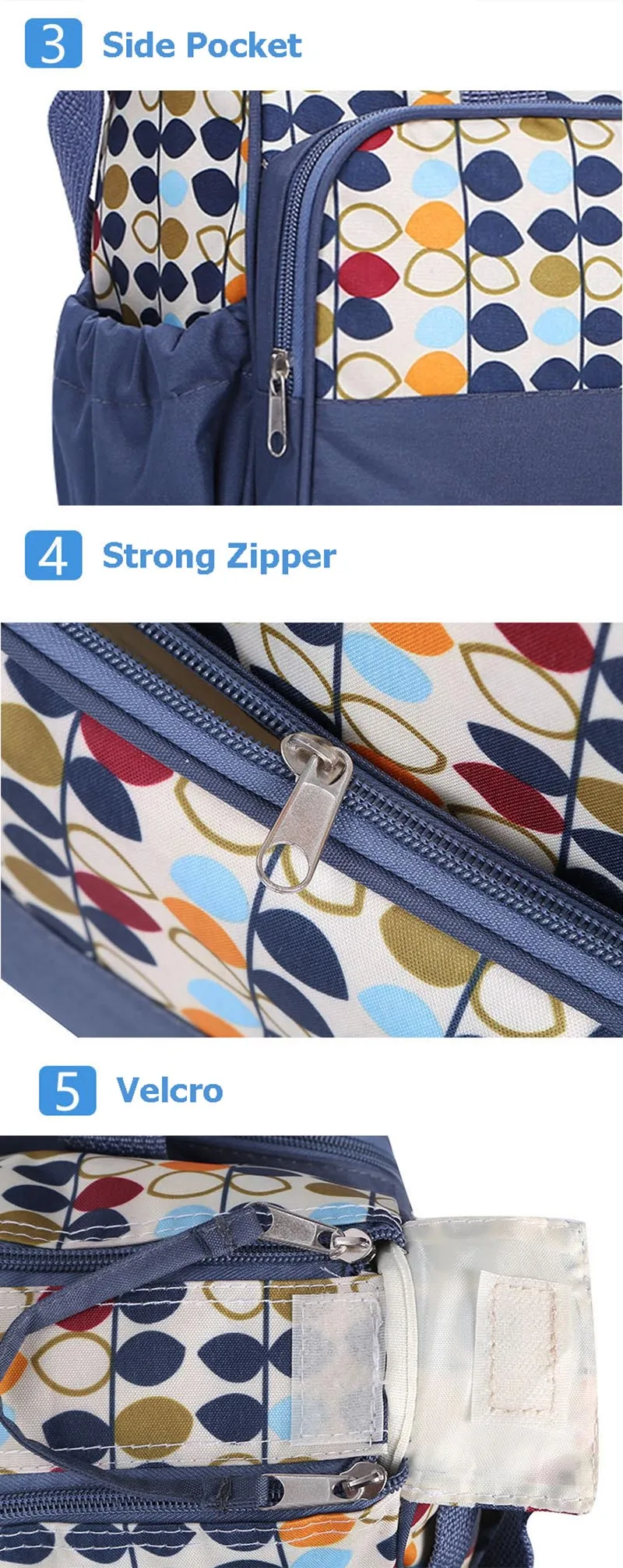5 PcsSet Baby Diaper Bag Suits Multifunction Infant Bottle Insulation Bag Newborn Stroller Maternity Nappy Bags Tote BB6036 (5)