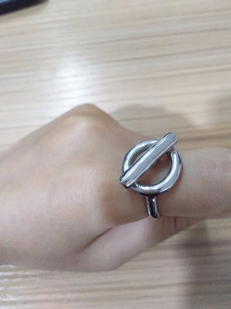 Персонализированные для женщин нержавеющая сталь простой Панк ветер палец кольцо серебро Мода дизайн сборки Размер 6 7 8 9 10