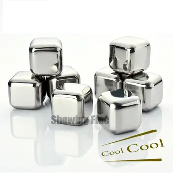 

SUS 304 Stainless Steel Cooling Cubes Whiskey Stones Reuseable and Practical Bar Accessory Physical Cooling Tools Ice Coolers