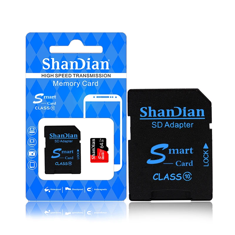 Карта памяти ShanDian класса 10 8 ГБ 16 32 карта micro sd 64 Гб 128 microsd мини TF 4 флэш накопитель с