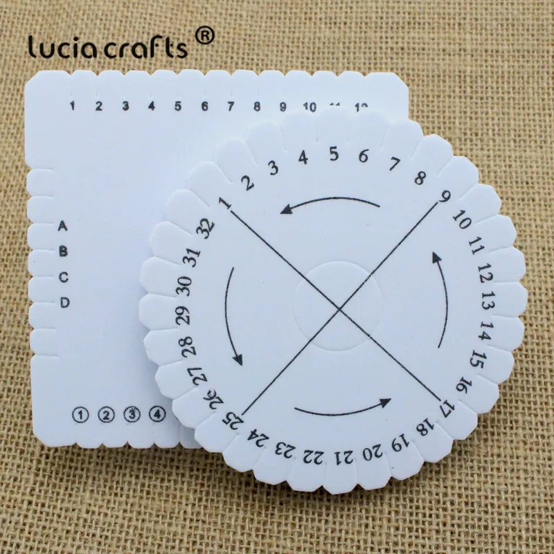 

Lucia crafts Round Square Disc Braided Cord String Bracelet Handmade Weaving Disk Plate DIY Materials Sewing Tools J0136