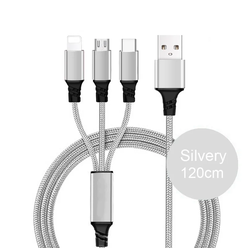 3в1 2в1 USB кабель для iPhone X 8 7 6 Micro usb type C кабель для samsung S9 S8 Быстрая зарядка кабель 3A зарядное устройство короткий длинный шнур