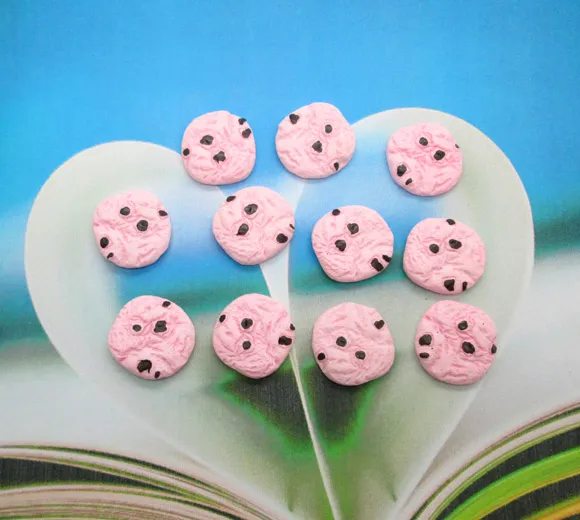 

LF 20Pcs Resin 21x21mm Cookies Decoration Crafts Flatback Cabochon Embellishments For Scrapbooking Kawaii Cute Diy Accessories