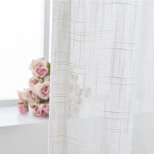 jinchan solid white sheer curtains volie rod pocket drapes window treatment set for living room - White Sheer Curtains jinchan solid white sheer curtains volie rod pocket drapes window treatment set for living room - White Sheer Curtains