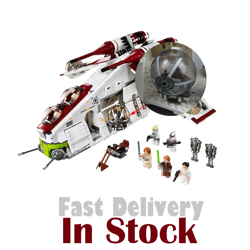 

LEPIN 05041 Republic Gunship Star Clone Wars Building Blocks Bricks Toys Educational For Kids Compatible with legoINGly 75021