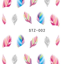 1 шт., стильные наклейки для ногтей, цветные, перьевые, очаровательные, яблоко, клубника, кошка, тату, переводные наклейки для воды, декоративные наклейки, TRSTZ002