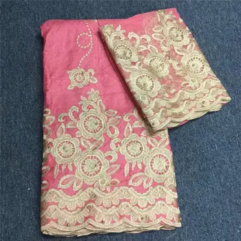 

Fashion design African Lace Fabric High quality embroidery bazin riche getzner 5yards and 2yards Tulle lace fabric BL1041
