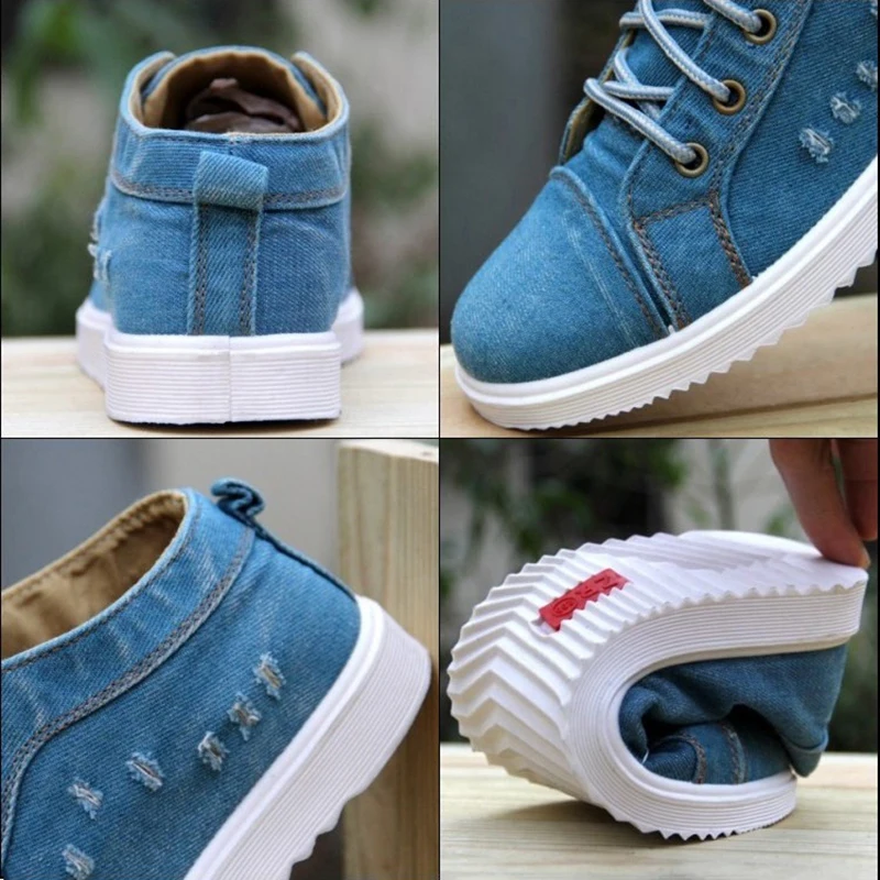 retro denim canvas shoes