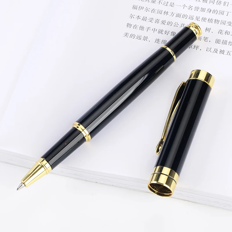 

Luxury Brand Business Office Ballpoint Pens Black Gold Metal Medium Nib Ball Pen for Writing Student School Stationery Gifts