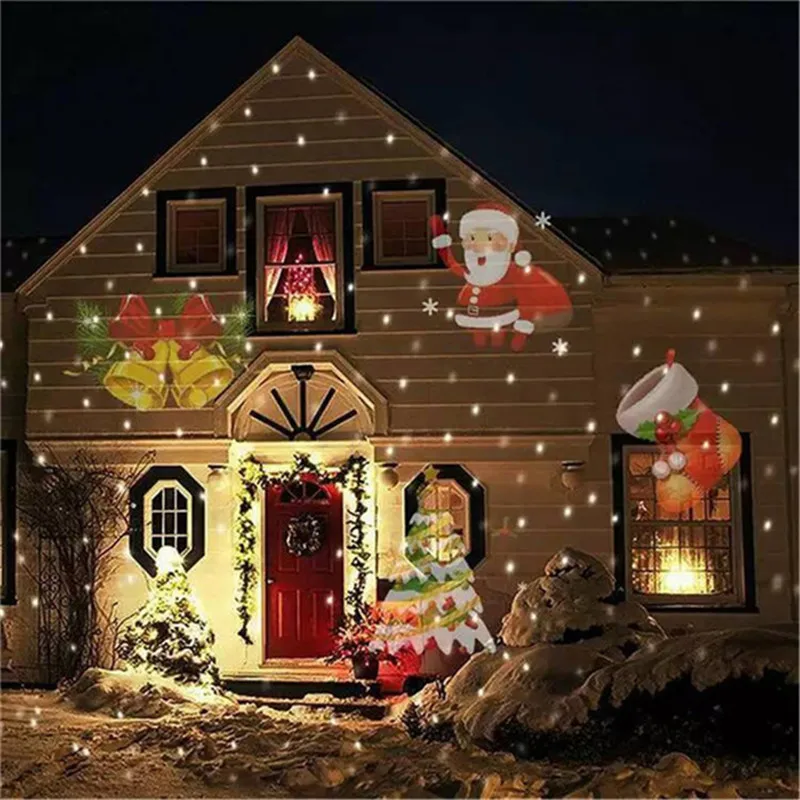 

Halloween Christmas Valentine's Day Outdoor Laser Projector Lamps With 12 Pattern Garden Landscape Projector Light