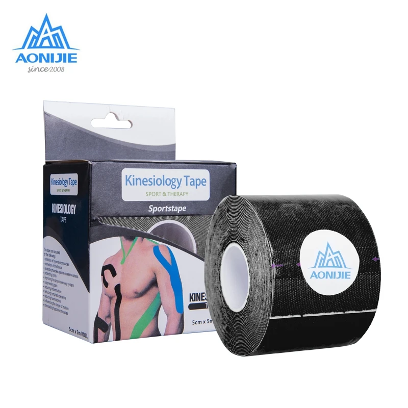 

AONIJIE E4112 5m*5cm Elastic Kinesiology Sport Tape Muscle Protective Bandage Roll Sports Physio Strain Injury Support Gym