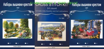 

Flowers river Scenery Similar dmc cross sttich Counted Needlework Cross stitch Sets for Embroidery kit Cross-Stitch wall decor