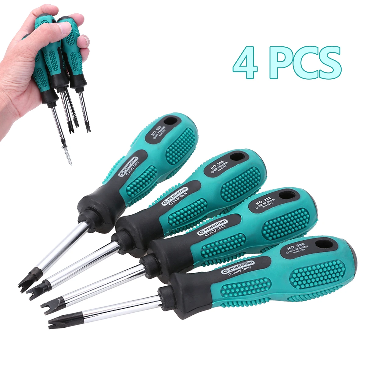 

Mayitr New 4 Pcs Screwdriver Set Screwdriver Bits M Fork Type Magnetic Slotted Screw Driver Multi Function Hand Tool Set