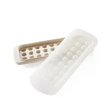 2019 hot lodu pudełka modela LanLan 15-otwór Food Grade silikonowe kostki lodu formy Whisky tacka do lodu z pokrywką kwadratowy -kształt DIY lodu formy-20(China)