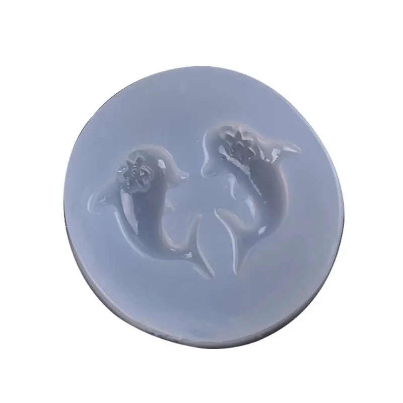 

Mini 3D Dual Dolphins Shape Epoxy Resin UV Glue Crafts Silicone Mold Creative DIY Art Pendant Jewelry Tool Manual Gift Accessory