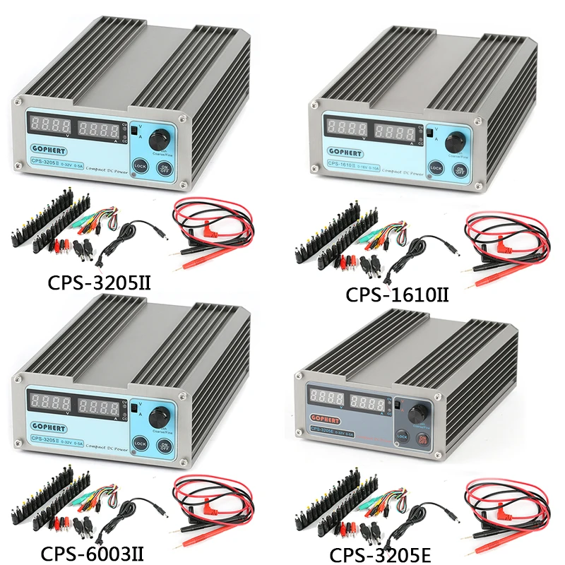 CPS-3205 мини Регулируемый цифровой телефон ремонт Laborator DC Питание 32В 30V 5A 16V 60V 10A 3A 39 шт./компл. переменного тока постоянного тока разъем адаптера