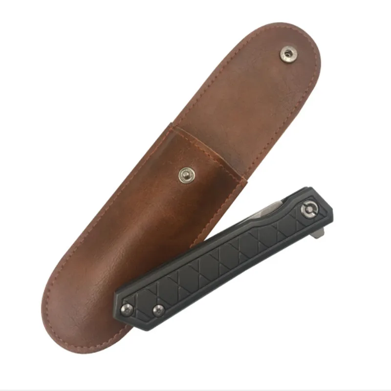 

fold Knife first layer of leather Cowhide Straight knife case sheath Knife cover brown