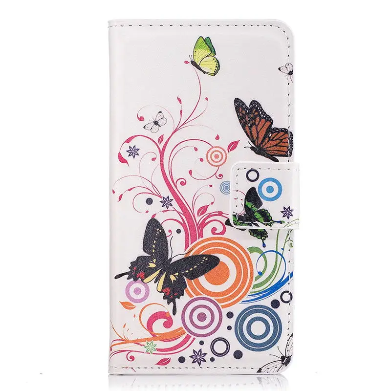 Модный кожаный защитный чехол с узором для LG G2 G3 Mini G4 G5 Magna G4C Leon K5 K7 K8 K10 чехол для телефона - Цвет: White Butterfly