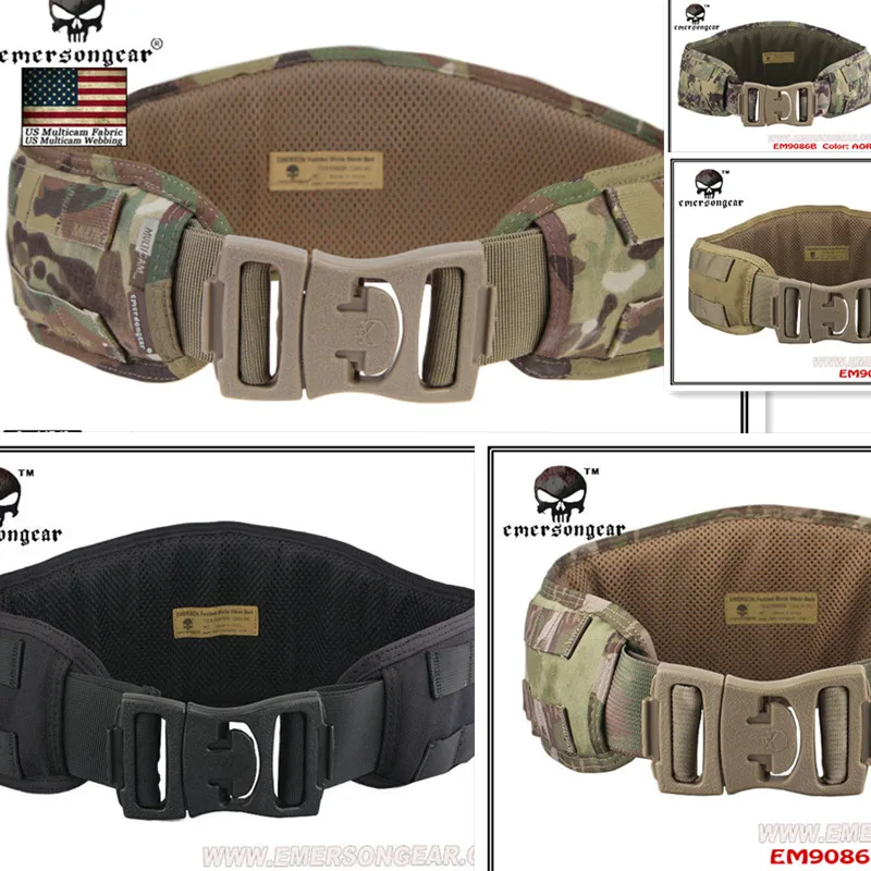 2017 Emersongear спортивная одежда с мягкой подкладкой Мужские поясные ремни