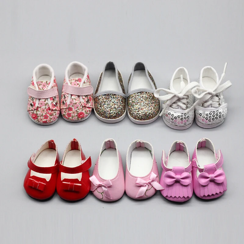 Mini Dolls Shoes 6.5cm PU Leather Shoes For Dolls 43cm BJD Doll And ...