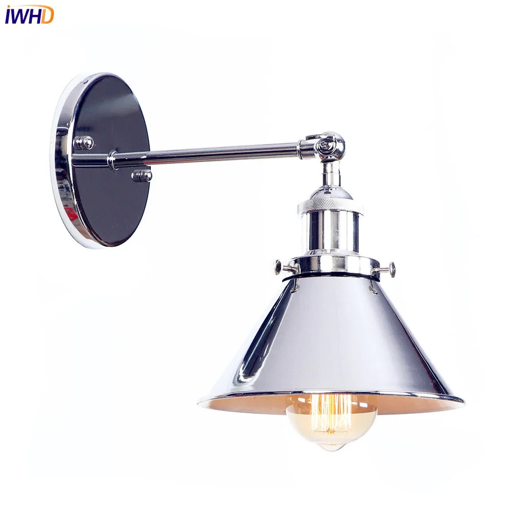 IWHD Silver Retro Vintage Antique Wall Lamp Beside Bedroom Bathroom Loft Style Industrial Wall Light Fixtures Edison Sconce IWHD Silver Retro Vintage Antique Wall Lamp Beside Bedroom Bathroom Loft Style Industrial Wall Light Fixtures Edison Sconce
