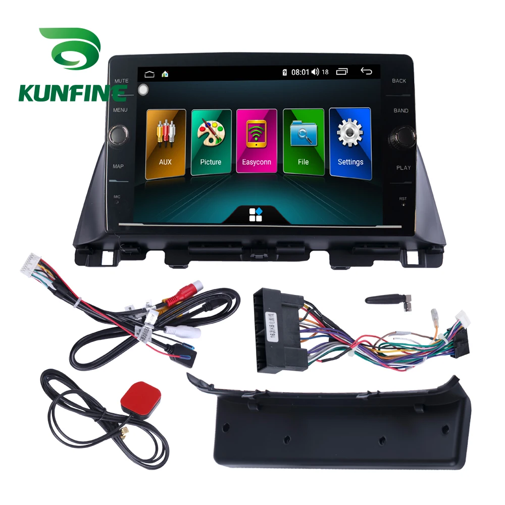 Discount Octa Core ROM 64GB Android 8.1 Car DVD GPS Navigation Player Deckless Car Stereo for KIA K5 2016 2017 Car Multimedia Player 2