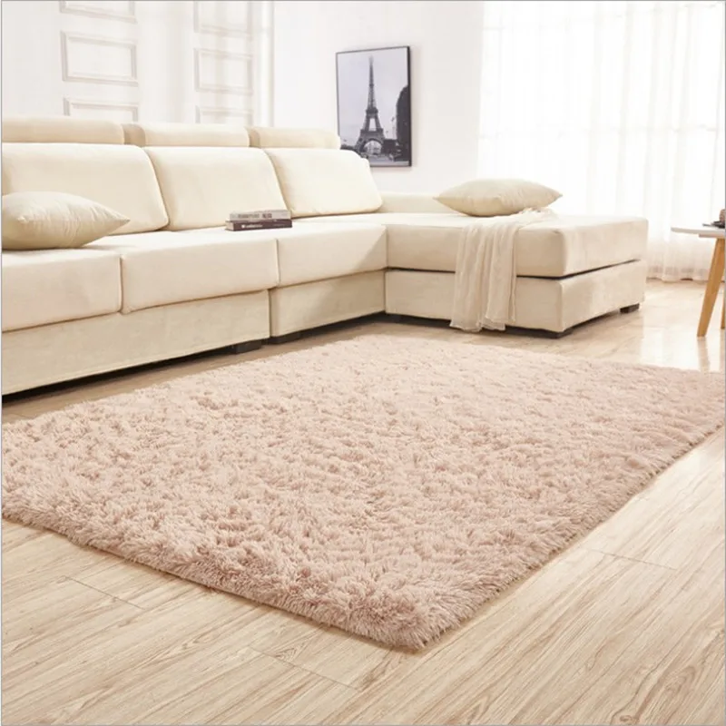 

New Long Plush Slip-Resistant Soft Mat For Room Modern Large Shaggy Thicken Carpet Kids Carpets Mat Rug Living Room 120*160 CM