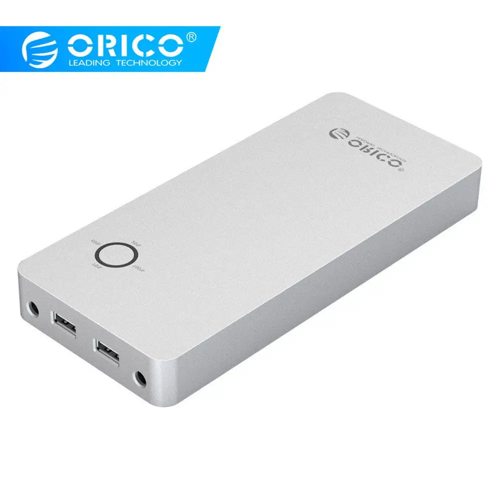 

ORICO 18000mAh Notebook Power Bank Aluminum Alloy Dual USB Output One DC 12/16/19V Port for Lattop with 10pcs Connector