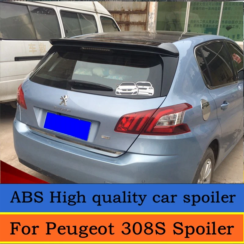 Для Peugeot 308S 2014 2015 2016 высокое качество ABS Материал Задний спойлер праймер или DIY