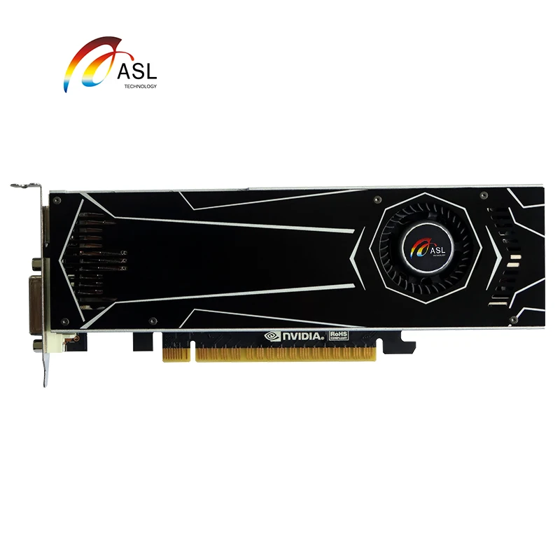 Новая Оригинальная видеокарта ASL GT1050 SSLP 2G GDDR5 128 бит видеокарты для nVIDIA Geforce GT 1050 Hdmi Dvi игры