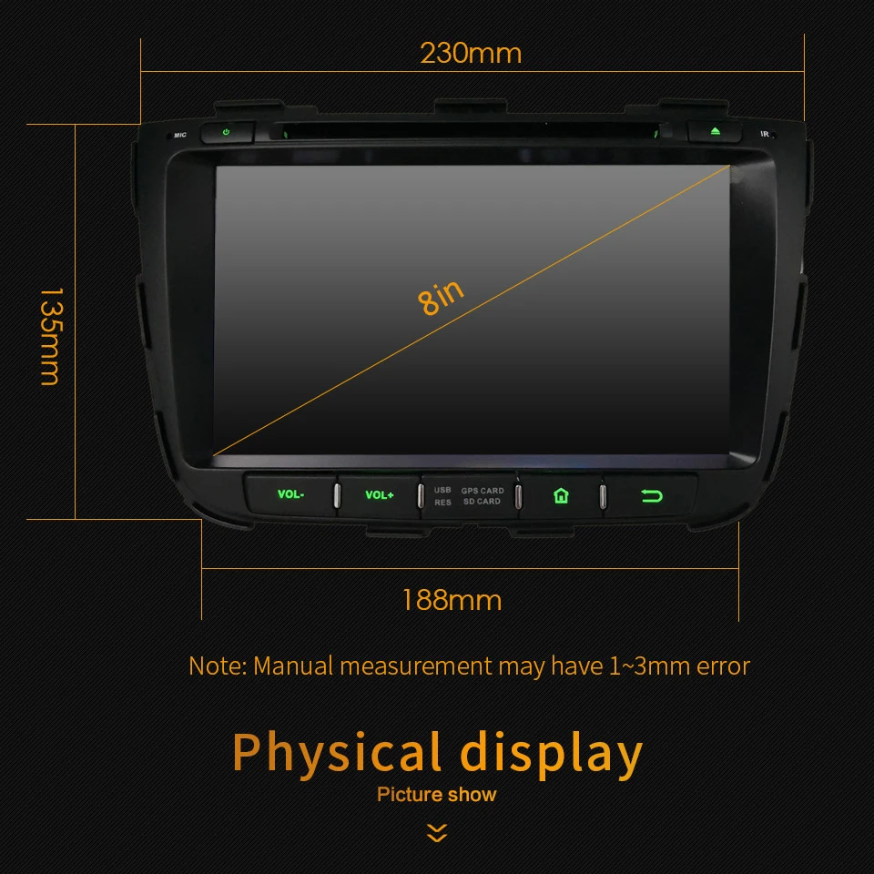 Top KLYDE 8" 4G WIFI Android 8.0 7.1 Octa Core PX5 4GB RAM 32GB ROM BT Car DVD Multimedia Player Radio GPS For Kia Sorento 2013 2014 5