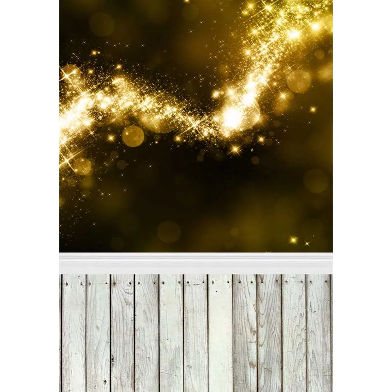 5x7ft Gold Glitter Sparkles Spots Wood Floor Washable No Wrinkle Banner Photo Studio Background Backdrop Polyester Fabric | Электроника
