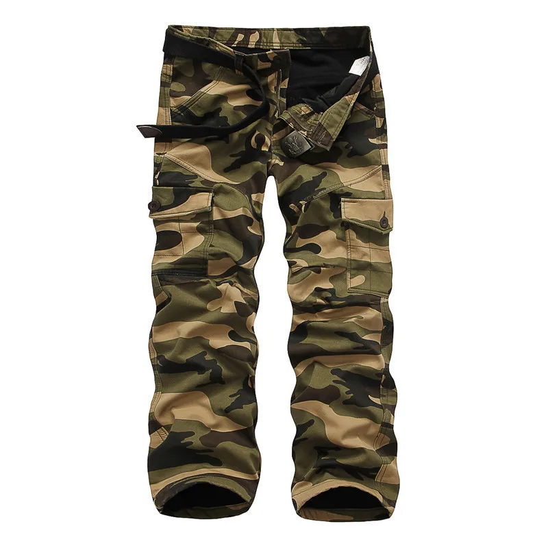  Winter Thicken Fleece Army Cargo Tactical Pants Overalls Men's Military Cotton Casual Camouflage Tr