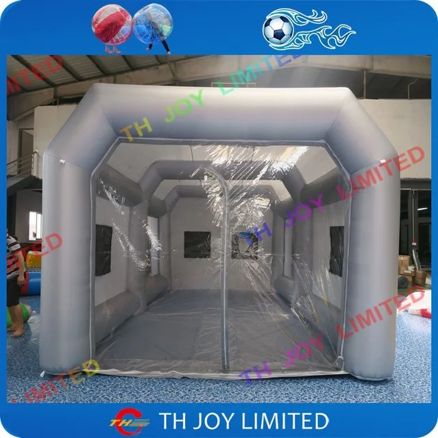 DDU free delivery inflatable spray booth 8x4x3m inflatable car painting tent for car paint