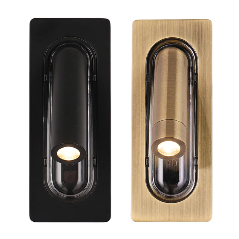 

Zerouno Up Down Control Switch Led Wall Lights AC 85-265V Ressesed 2W CREE Chip Led Light Bedisde Reading Nightlight Wall Lamps