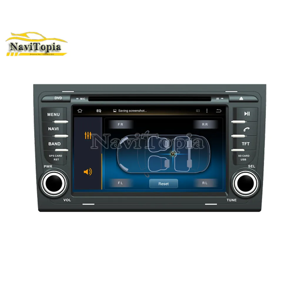 Best NAVITOPIA 4G RAM 64G ROM PX6 Six Core Android 9.0 Car DVD Player GPS Navigation for Audi A4 2002-2008 for SEAT EXEO 2010- 11