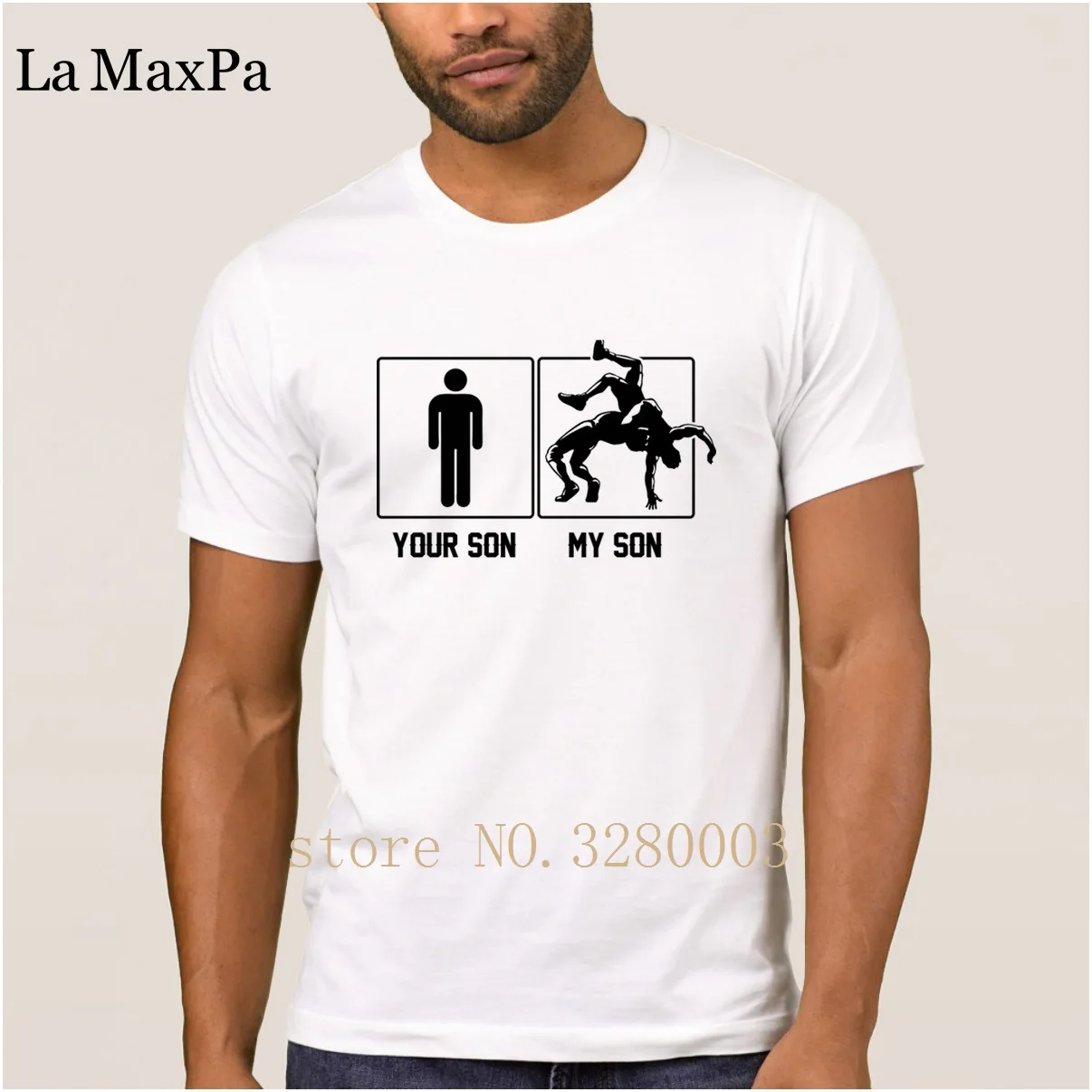 بناء شخصية رجل t قميص ابنك ابني المصارعة المصارع t الرجال الصيف الزى العادية القطن بسيط لطيف