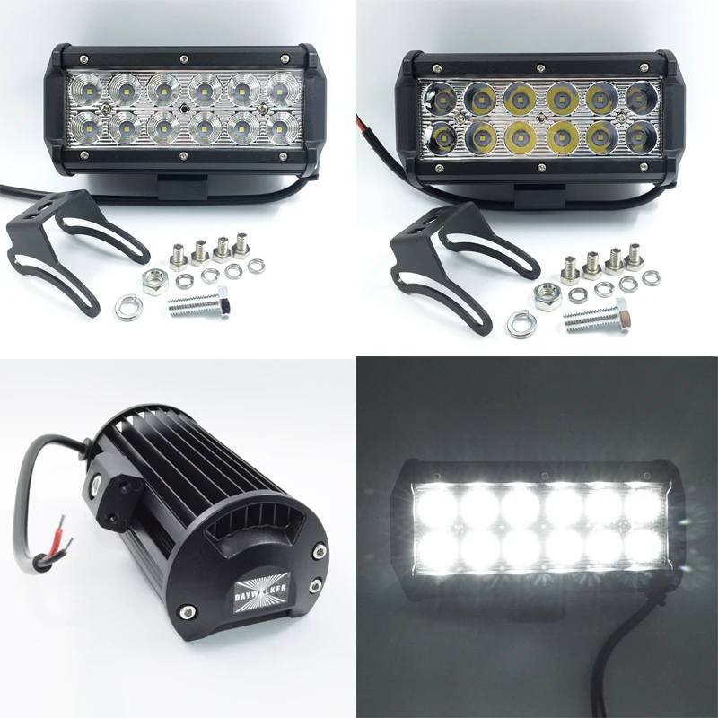 

2pcs 7" inch 36W LED Work Light Lamp for Motorcycle Tractor Boat Off Road 4WD 4x4 Truck SUV ATV Spot beam/Flood beam 12v-24v