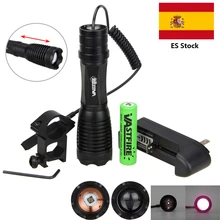 940nm ИК инфракрасный светодиодный охотничий светильник с зумом военный флэш-светильник ночного видения оружейный светильник+ аккумулятор 18650+ зарядное устройство+ крепление для винтовки