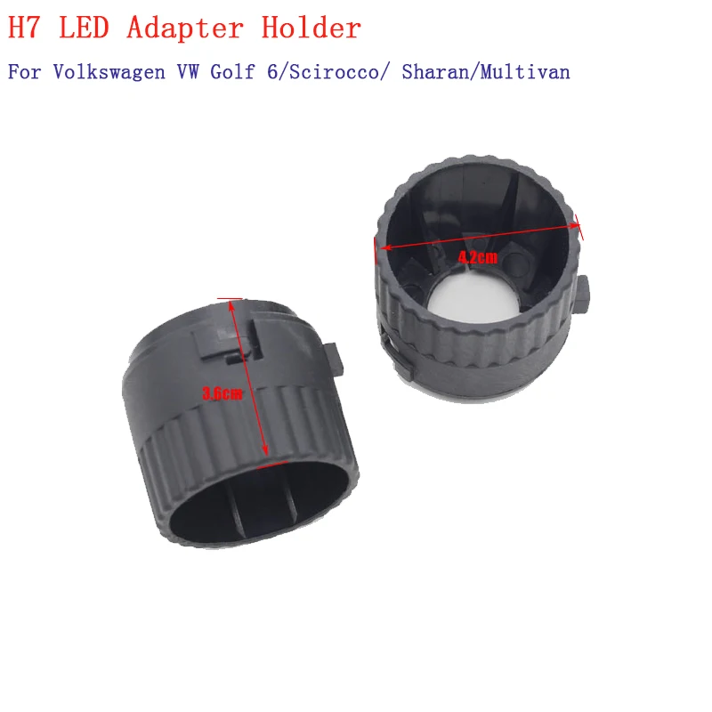 Car Bulbs Socket Conversion Adapter For Volkswagen VW MK6 Golf 6 or GTI H7 HID Xenon Bulb Adapter Holder Scirocco Sharan Multivan 3