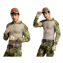 Тактическая Военная Футболка Мужская Боевая форма Gen 2 рубашка с подушечками футболка s-xxl 6 цветов