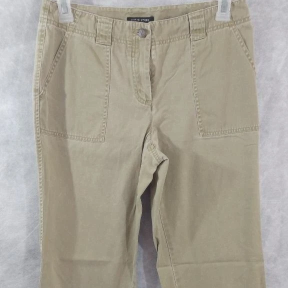 New York & Co NY pants size 10 olive green jeans 32 x 30 cotton