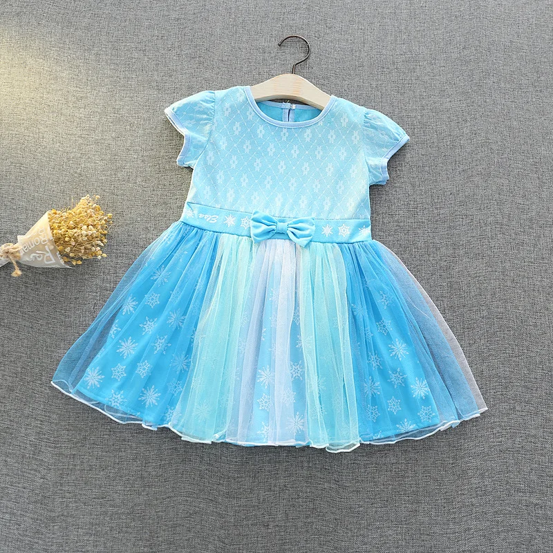 Детские платья вечерние платья для девочек костюм на Хеллоуин карнавальный костюм принцессы Софии Белоснежки - Цвет: Blue