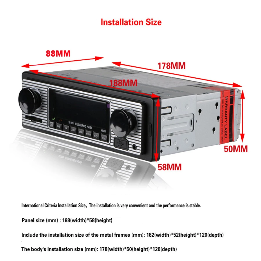 NEW 12V Car Radio Player Bluetooth Stereo FM MP3 USB SD AUX Audio Auto Electronics autoradio 1 DIN oto teypleri radio para carro
