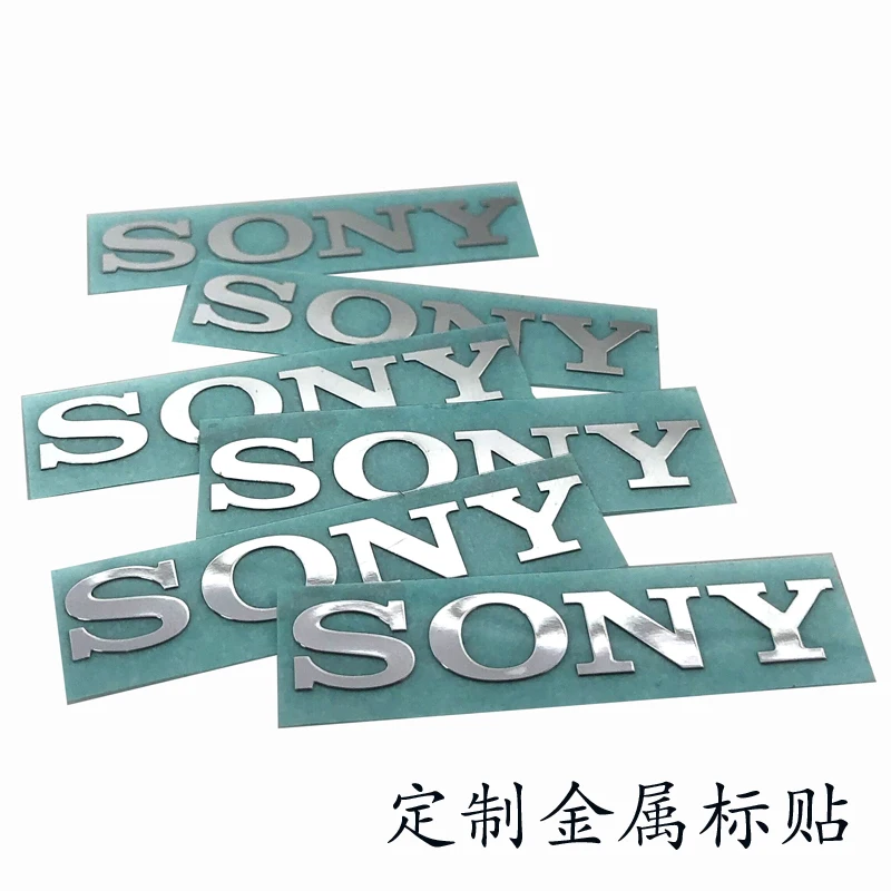 Spedizione gratuita 40X7mm 1 pz/lotto spedizione gratuita dorato adesivi для SONY logo marchio di adesivi di metallo