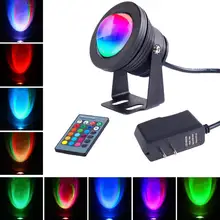 10 W 12 V RGB светодиодный светильник для пруда-900LM IP67 Водонепроницаемый открытый прожектор с дистанционным Управление и 80,7-дюймовый адаптер для Landscap ST234