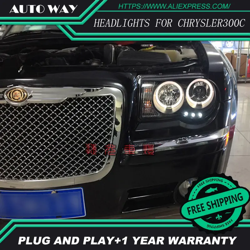 Автомобильный Стайлинг Головной фонарь для Chrysler 300C Chrysler300C фары, светодиодные фары DRL дневные ходовые огни Биксеноновые линзы HID двойной