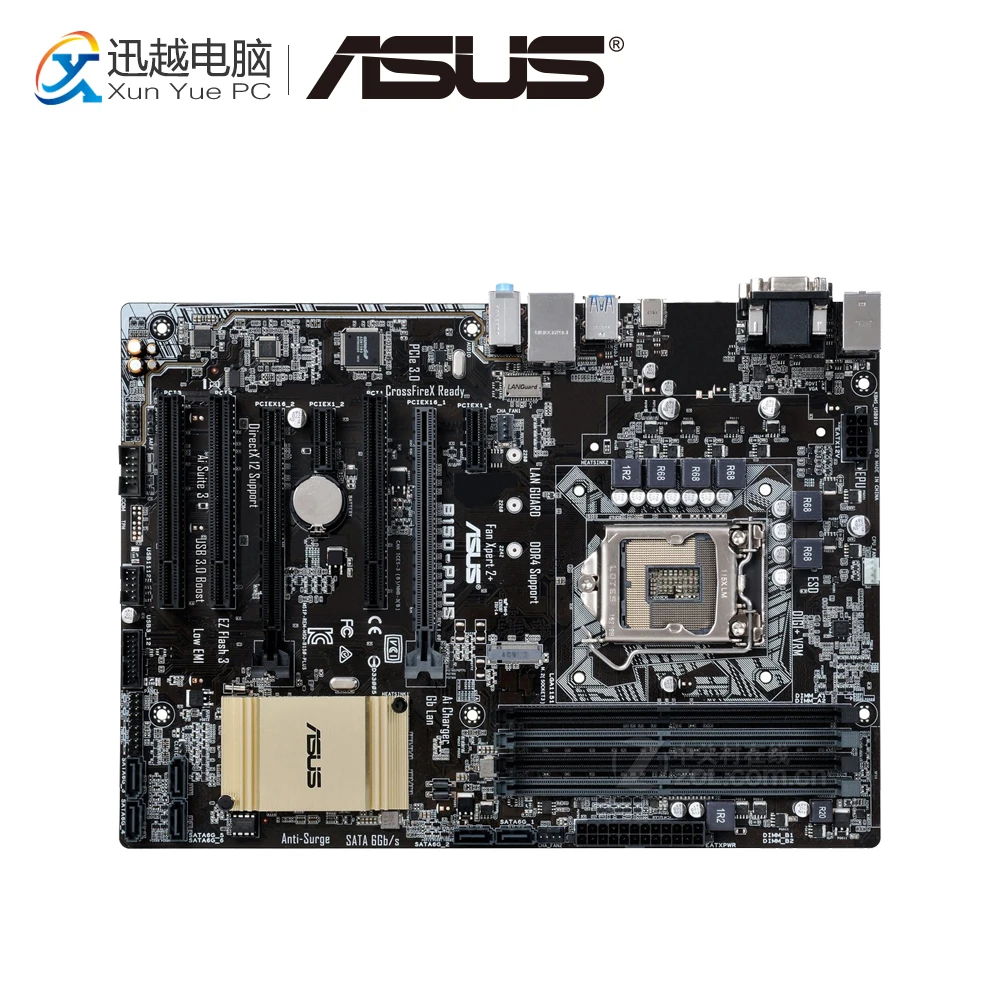 

Asus B150-PLUS Desktop Motherboard B150 Socket LGA 1151 For Core i7 i5 i3 DDR4 64G SATA3 USB3.0 M.2 ATX Original Used Mainboard