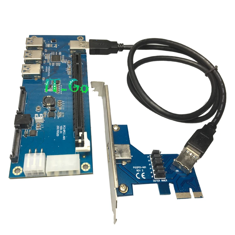 Набор расширения PCI E x1 Express 1 4 порта переключатель мультипликатор концентратор